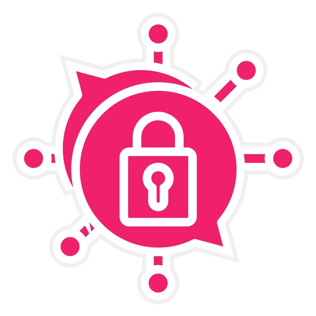 Vector Design EndtoEnd Encryption Icon Style