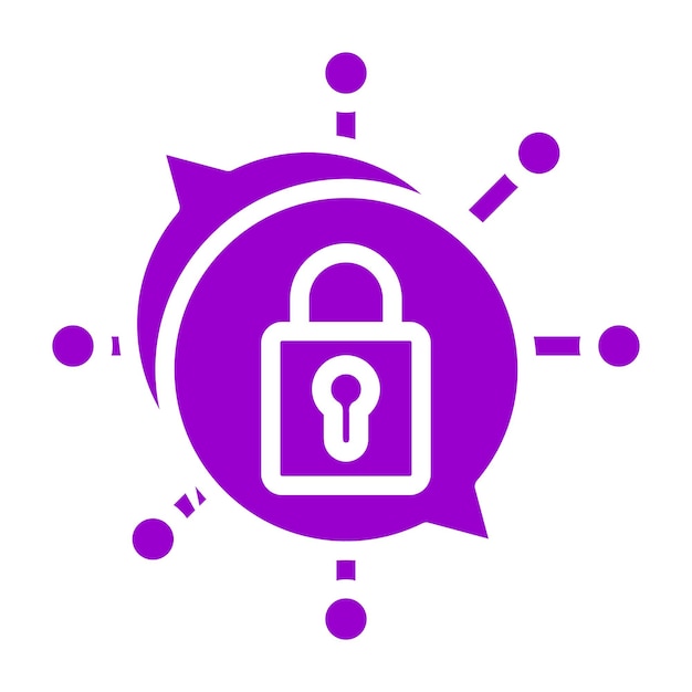 vector design endtoend encryption icon style