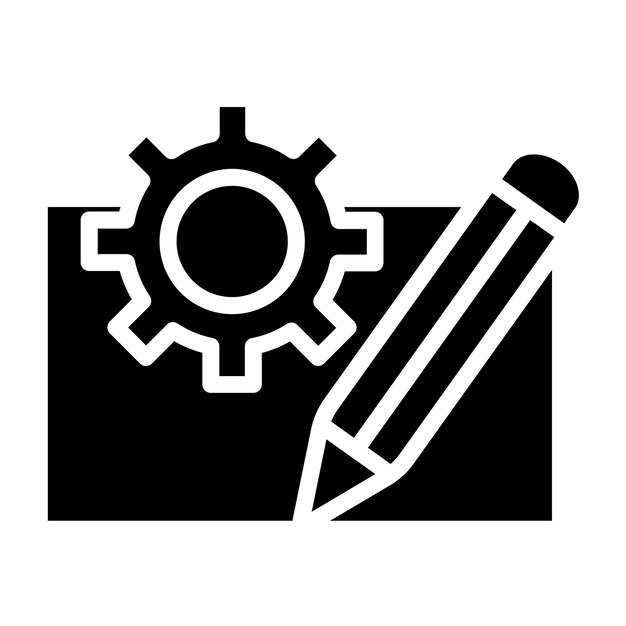 Vector Design Engineering Blueprint Icon Style