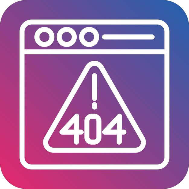 vector design error 404 icon style