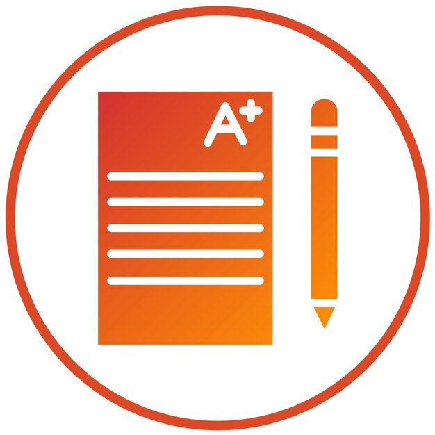 Vector Design Exam Result Icon Style