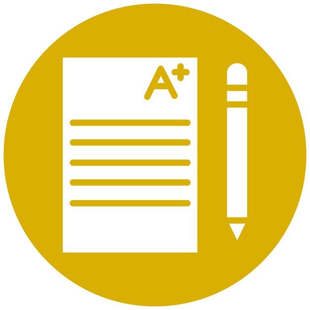 Vector Design Exam Result Icon Style