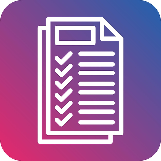 Vector Design Examination Icon Style
