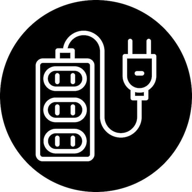 Vector Design Extension Cord Icon Style