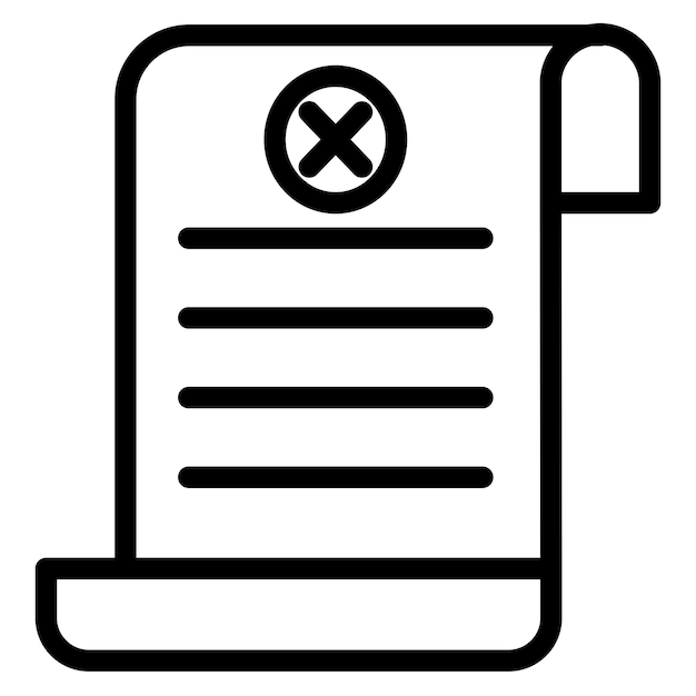Vector Design Failure Icon Style