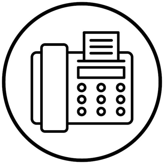 Vector Design Fax Icon Style