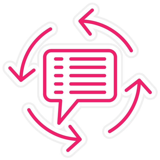 vector design feedback loop icon style