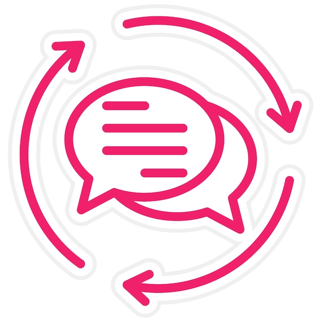 vector design feedback loop icon style