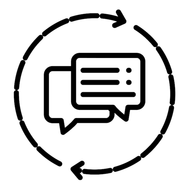 Vector Design Feedback Loop Icon Style