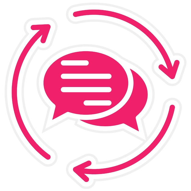 vector design feedback loop icon style
