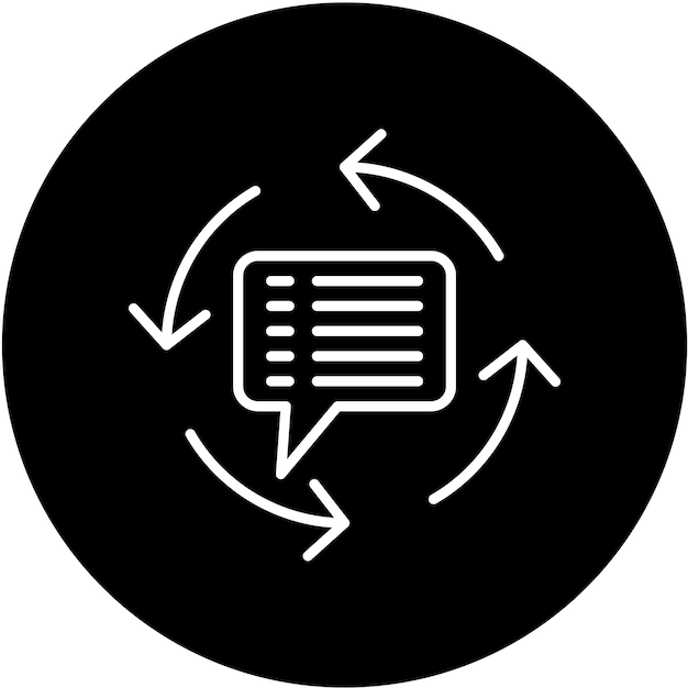 vector design feedback loop icon style