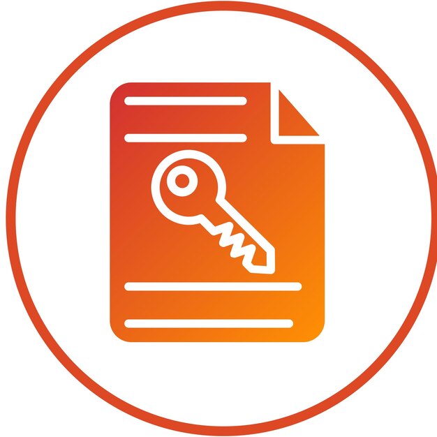 Vector Design File Encryption Icon Style