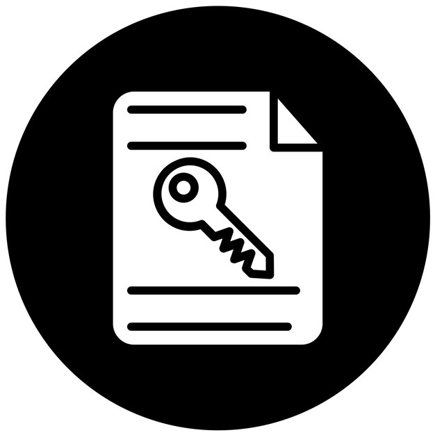 Vector Design File Encryption Icon Style