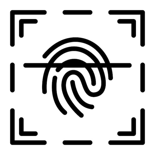 Vector Design Fingerprint Scan Icon Style