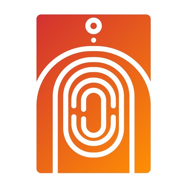 Vector Design Fingerprint Scanner Icon Style