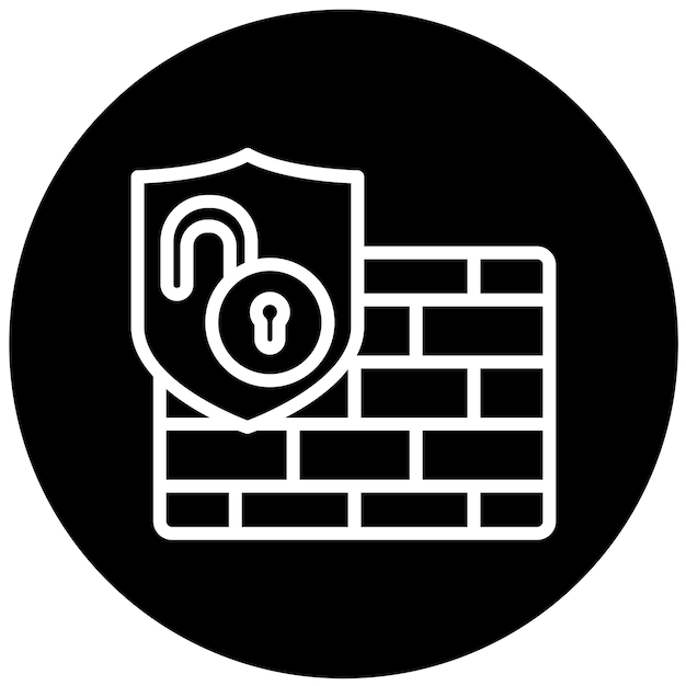 Vector Design Firewall Access Icon Style