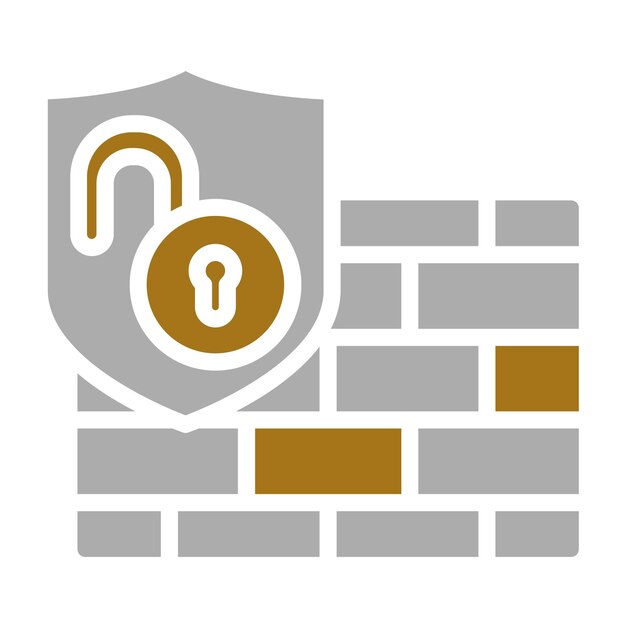 Vector Design Firewall Access Icon Style