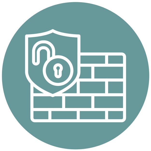 Vector Design Firewall Access Icon Style