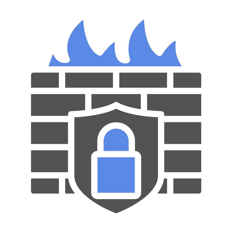 Vektör vector design firewall security lock icon style