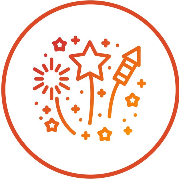Vector Design Fireworks Icon Style