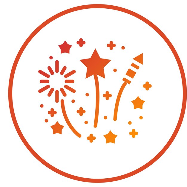 Vector Design Fireworks Icon Style
