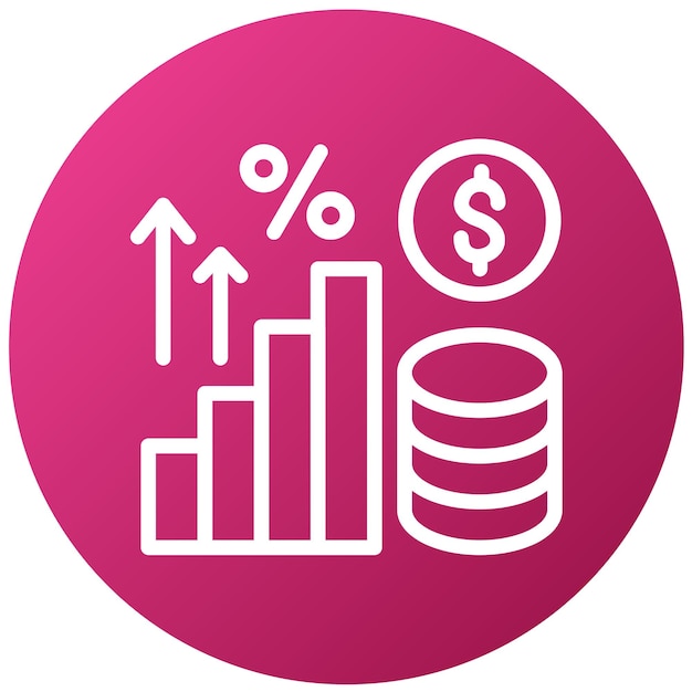Vector Design Floating Interest Rate Icon Style