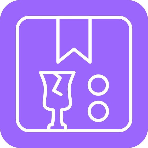 vector design fragile icon style