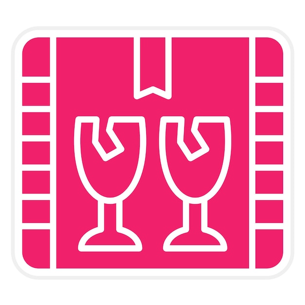 Vector Design Fragile Icon Style