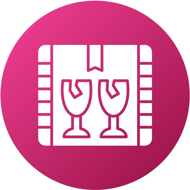 Vector Design Fragile Icon Style