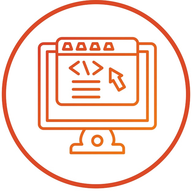 Vector Design Frontend Development Icon Style