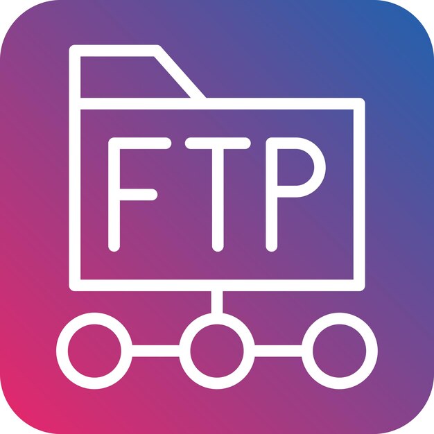 Vector Design Ftp Protocol Icon Style