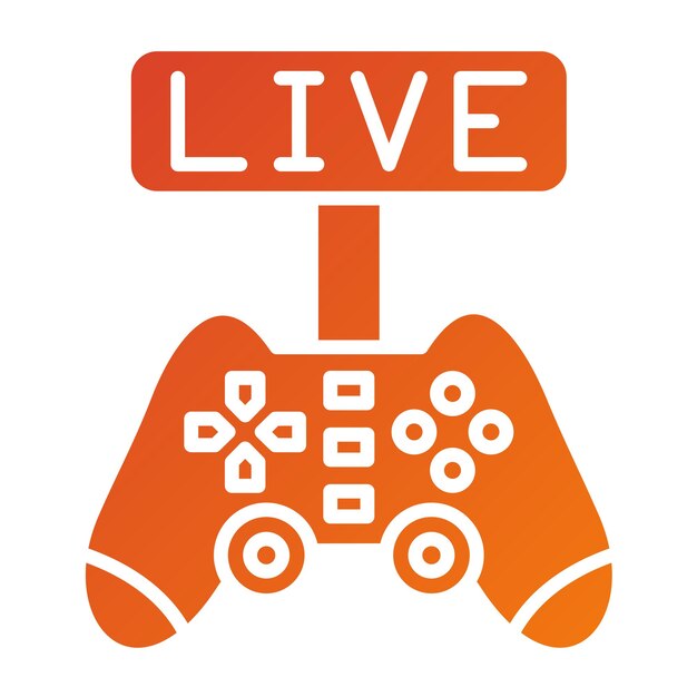 Vector Design Game Streaming Icon Style