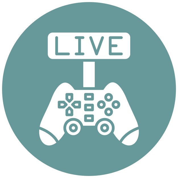 Vector Design Game Streaming Icon Style