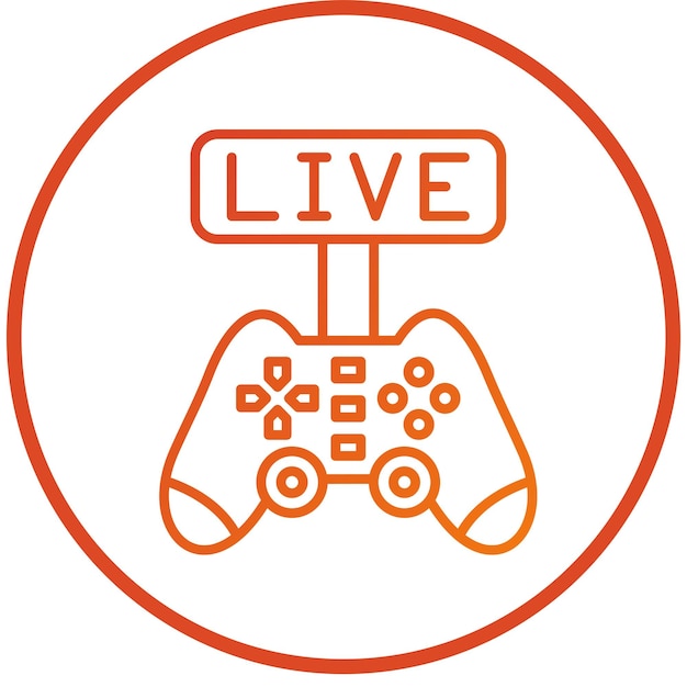 Vector Design Game Streaming Icon Style