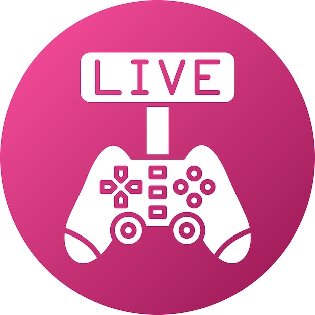 Vector Design Game Streaming Icon Style