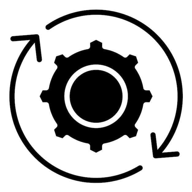 Vector Design Gearwheel of Change Icon Style
