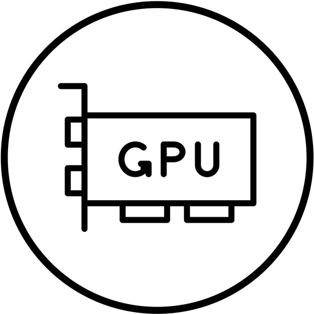 Vector Design GPU Block Icon Style