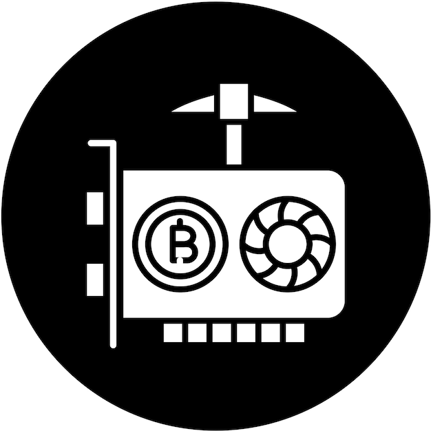 Vector Design GPU Mining Icon Style