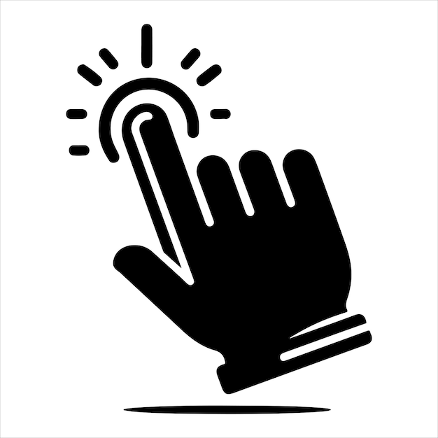 Vector design Hand click icon style on white background