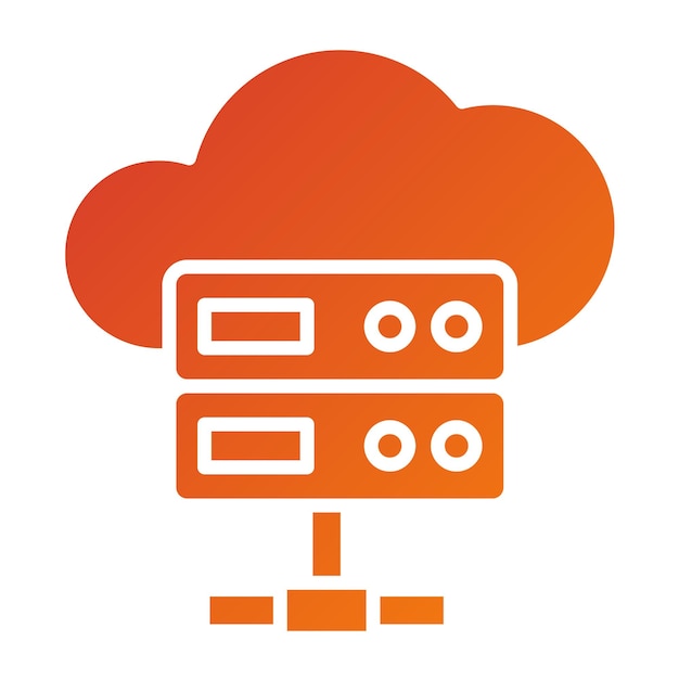 vector design hosted services icon style