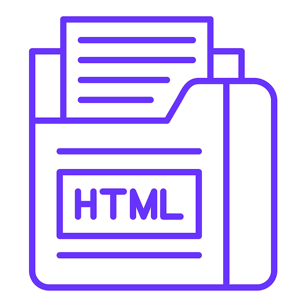 vector design html file icon style