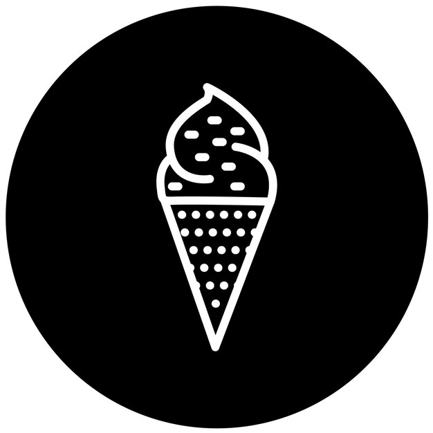 Vector Design Icecream Cone Icon Style