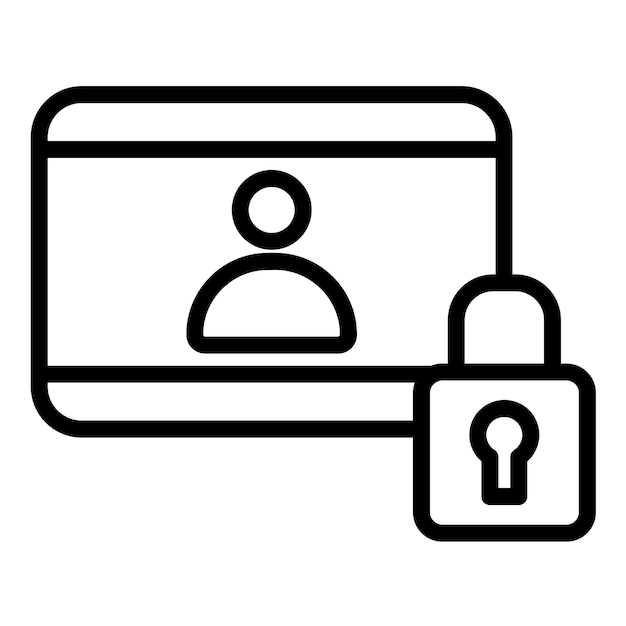 Vector Design Identity Lock Icon Style