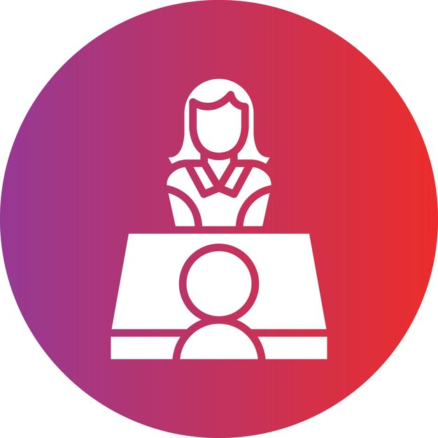 vector design in person interview icon style