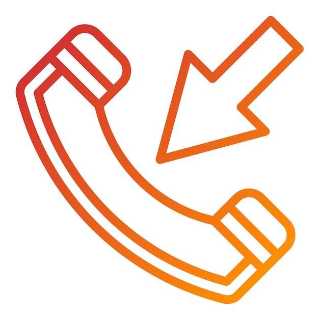 Vector Design Incoming Call Icon Style