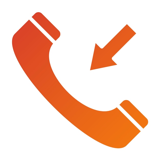 Vector Design Incoming Call Icon Style