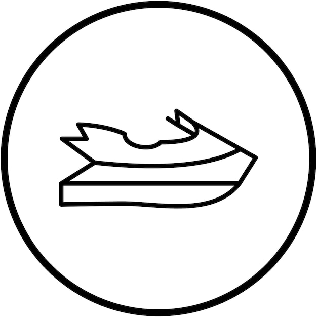 vector design jet skiing icon style