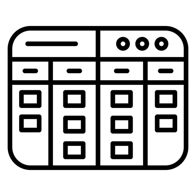 Vector Design Kanban Icon Style