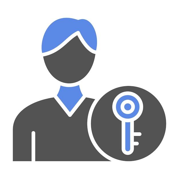 Vector Design Key Person Icon Style