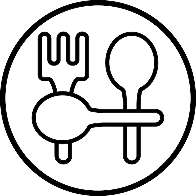 Vector Design Knife and Fork Icon Style